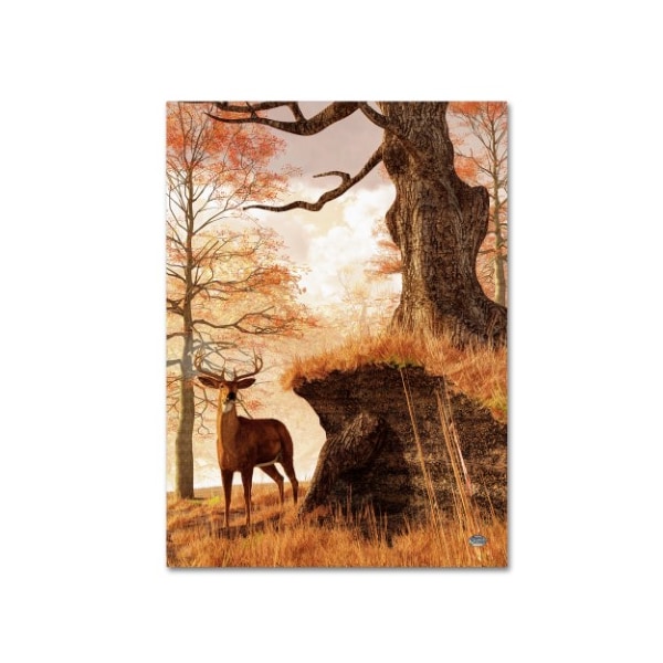 ダグ・エイケン Trademark Fine Art Daniel Eskridge 'Autumn Buck' Canvas Art